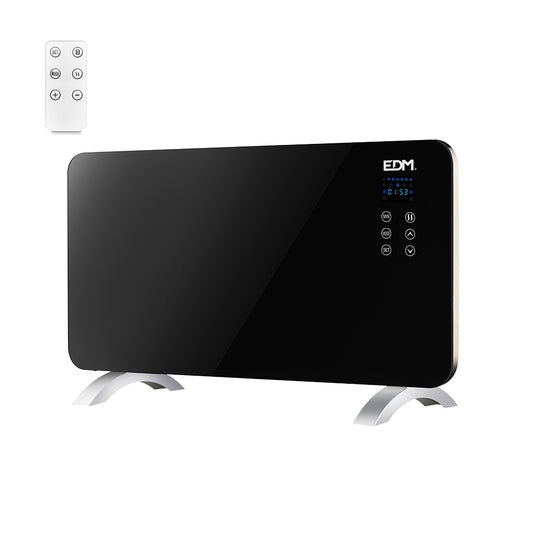 Aquecedor convector com frontal de vidro 1500w edm_0