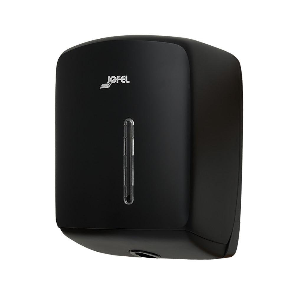 Dispensador toalha de papel para mÃ£os timeless abs reciclado preto jofel_0