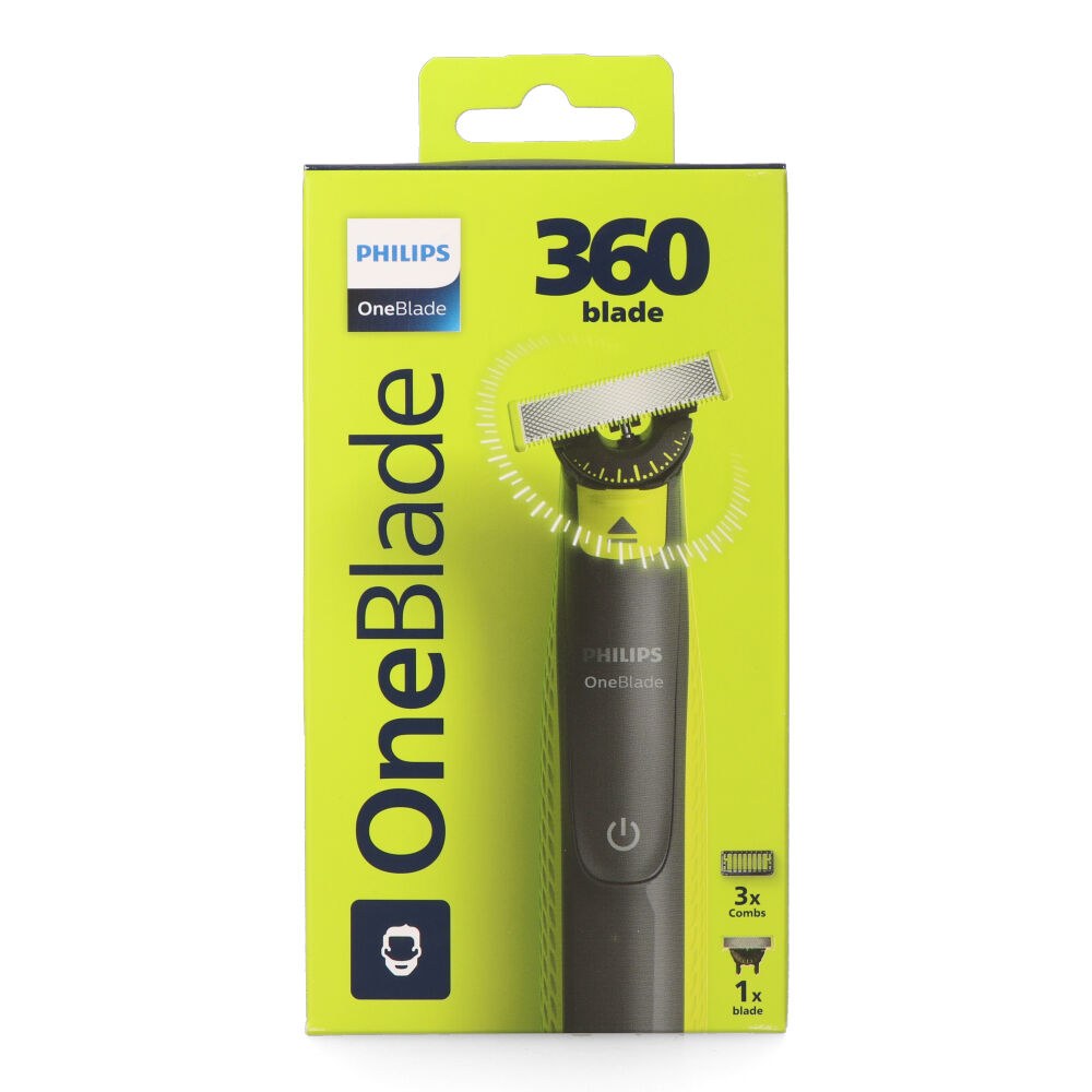 MÃ¡quina de barbear one blade 360Â°, com 3 pentes guia, resistente Ã  Ã¡gua_0