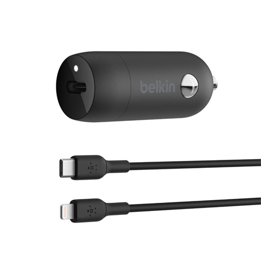 CARICABATTERIE DA AUTO 30W CON PORTA USB PPS CON CAVO DA USB-C ALIGHTNING - NERO_0
