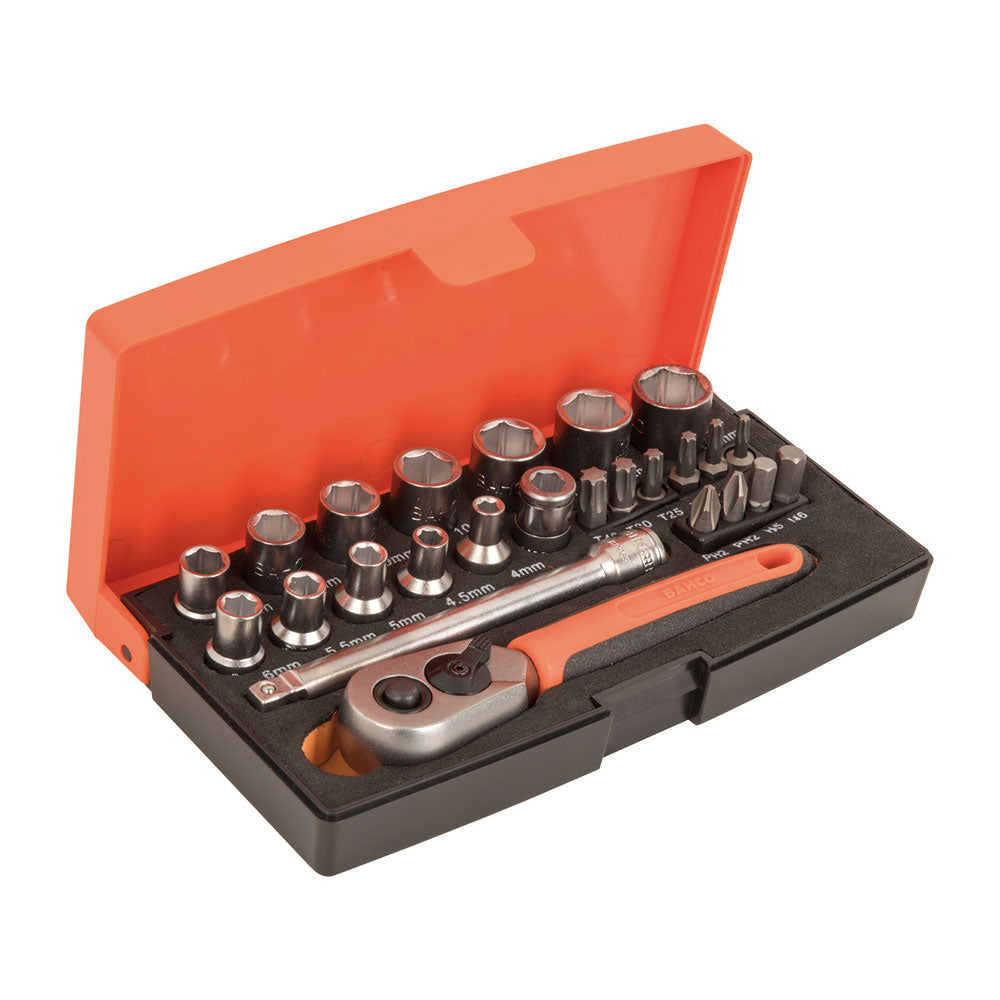 Chaves de encaixe de 1/4", caixa de 25 peÃ§as_0