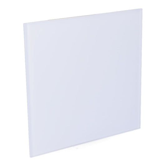 Tampa 175x175 mm vidro branco fosco para extrator 08413 Ã¸10cm edm_0