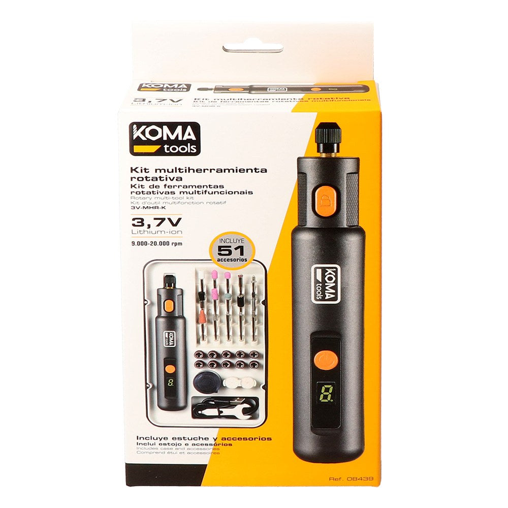 Kit de ferramentas rotativas multifuncionais 3,7 v com 51 acessÃ³rios_0