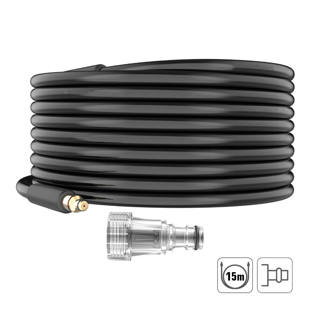 Mangueira de substituiÃ§Ã£o 15 m + conector de lavadora de pressÃ£o_0