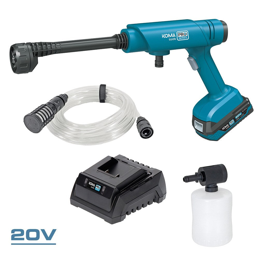 Kit lavadora de alta pressÃ£o 20 v + bateria 2.0 ah 08770 + carregador 2,3 a 08772_0