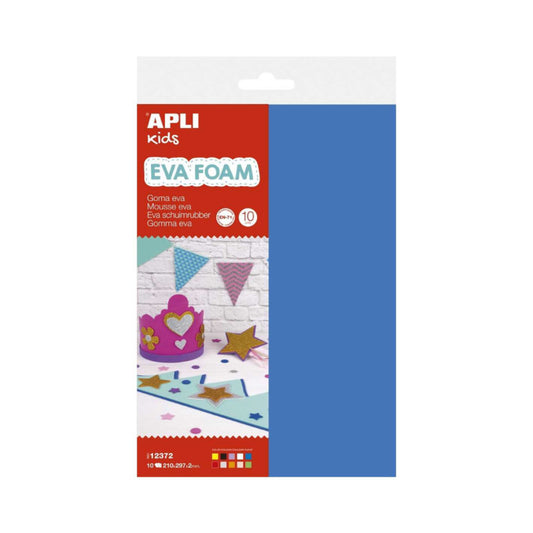 Pack papel de borracha eva multicolor a4 10 folhas apli kids_0