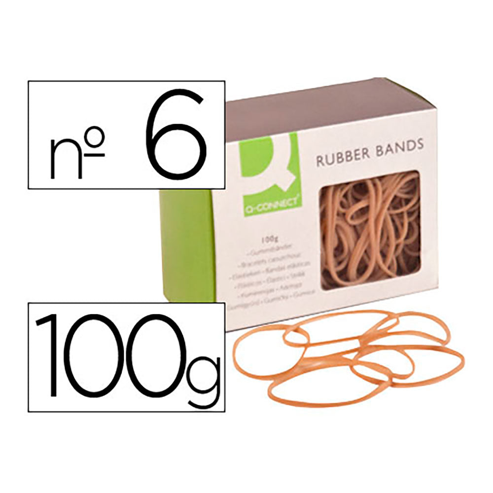 ElÃ¡sticos q-connect 100g. nÂ°6 60x2mm_0