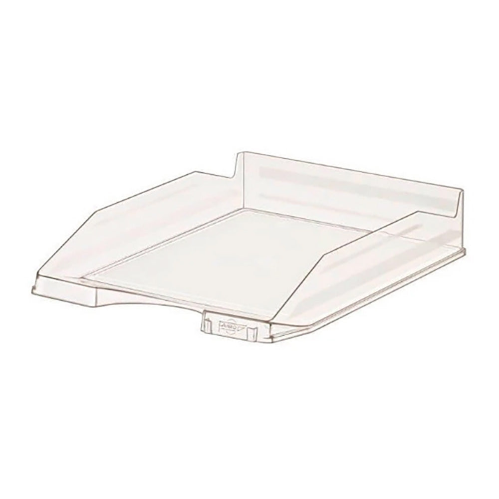 Tabuleiro de secretÃ¡ria faibo 93 vidro empilhÃ¡vel 350x250x65mm_0