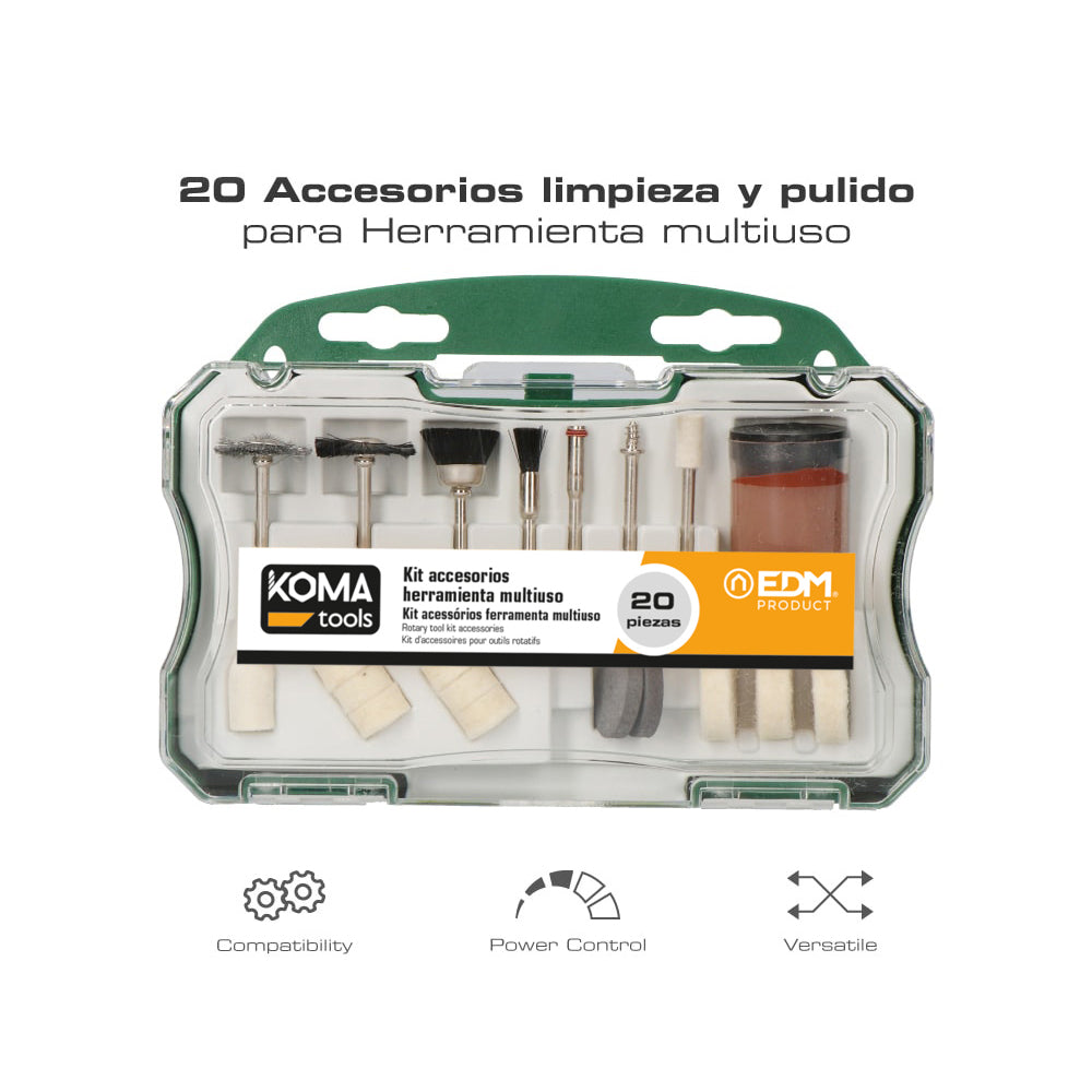 Set 20 acessorios para 08709 koma tools_0