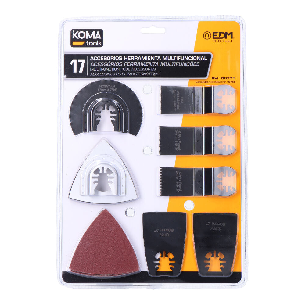 Kit17 acessÃ³rios para ferramentas multifuncionais 08765 koma tools_0