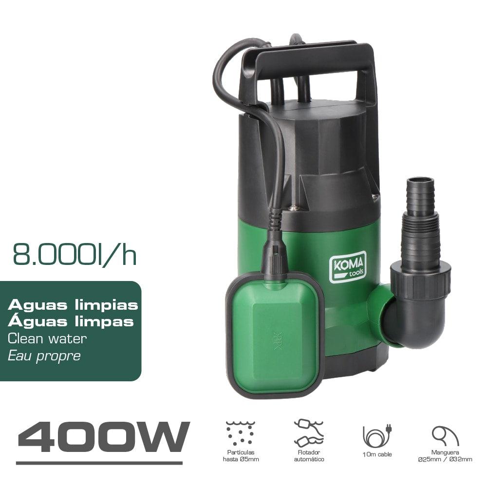 Bomba de drenagem de Ã¡gua limpa 400 w_0