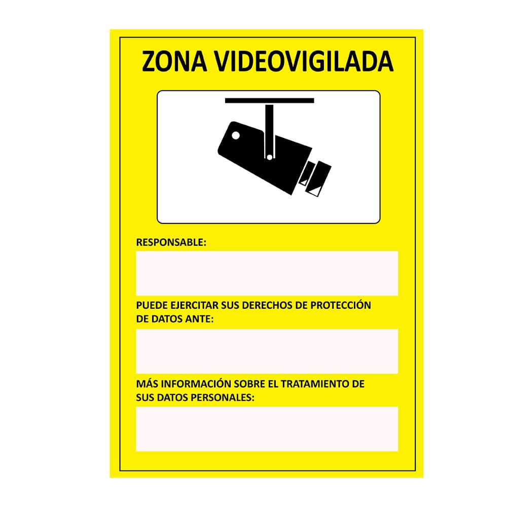 Sinal informativo "zona videovigilada" adesiva 15x20cm normaluz_0