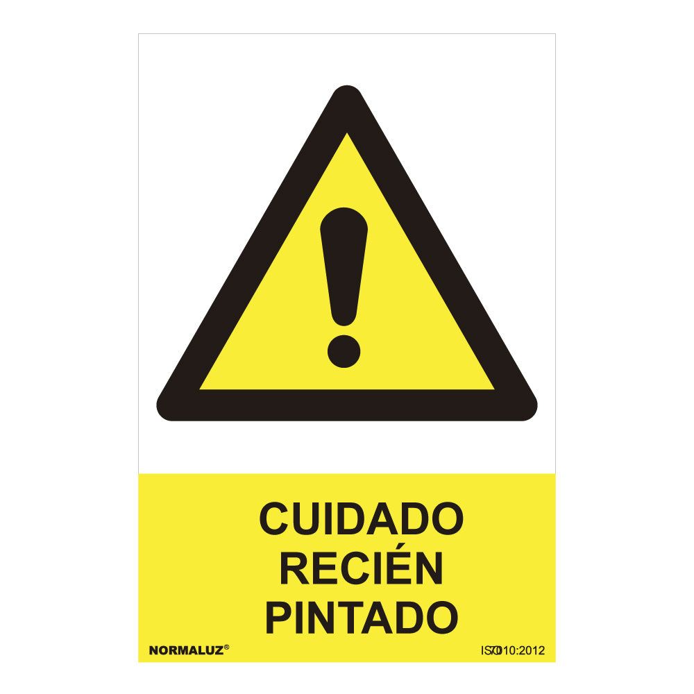Sinal perigo "cuidado recien pintado" (pvc 0.7mm) 30x40cm normaluz_0