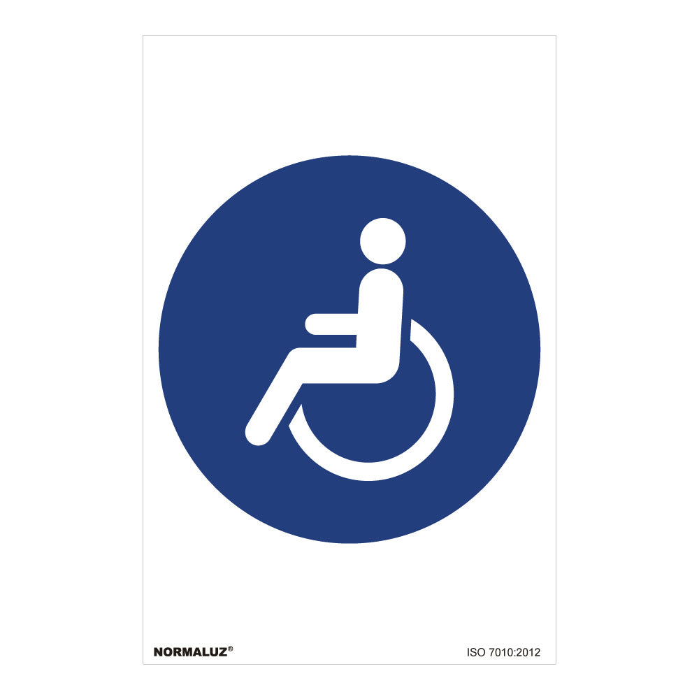 Sinal "obligatorio personas discapacitadas" (pvc 0,7mm) 30x40cm normaluz_0