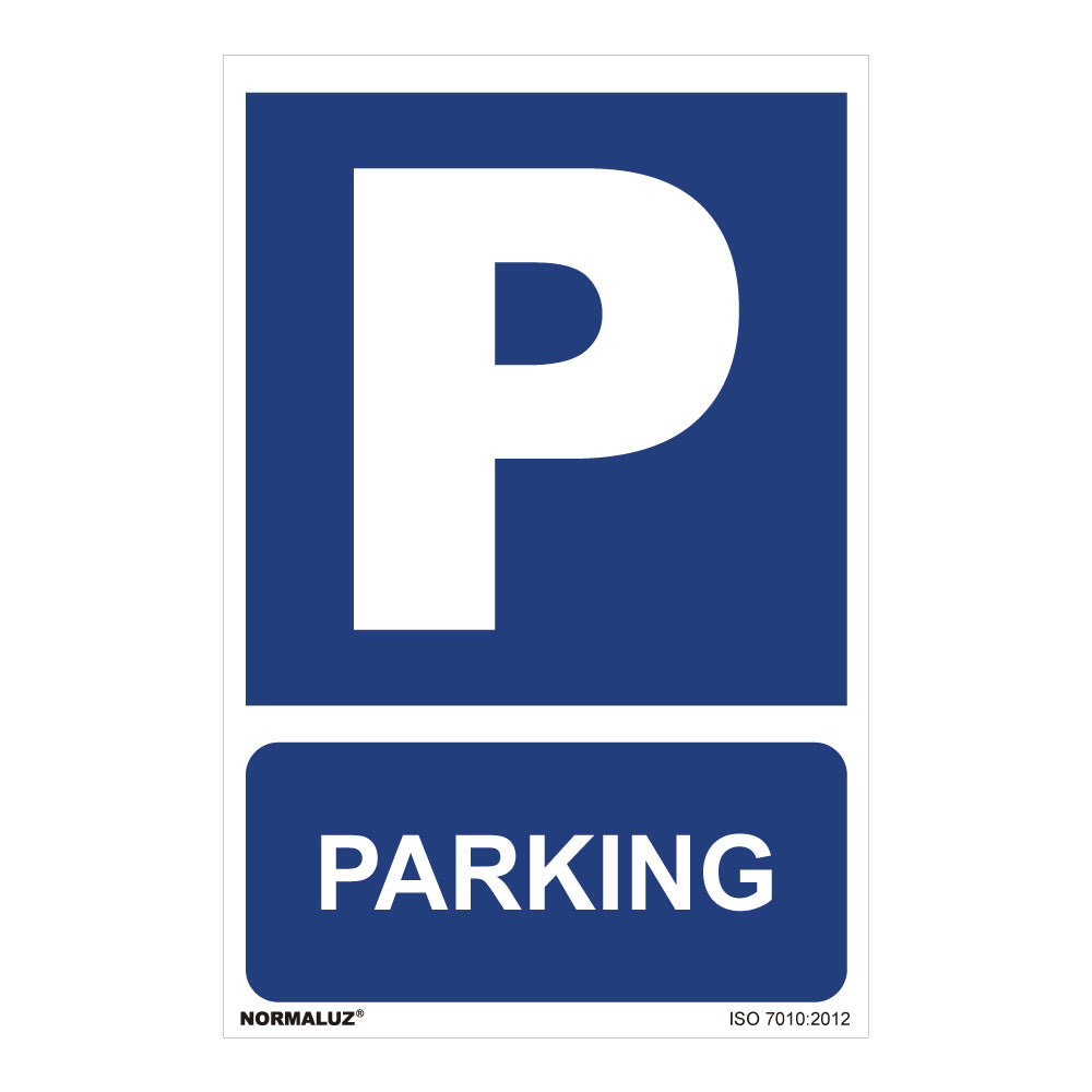 Sinal "parking" (pvc 0,7mm) 30x40cm normaluz_0