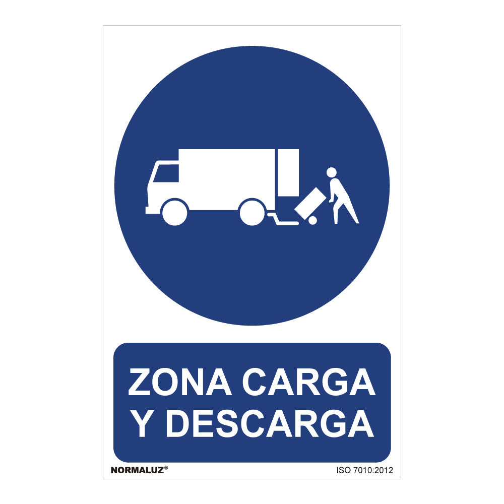 Sinal "zona carga y descarga" (pvc 0,7mm) 30x40cm normaluz_0