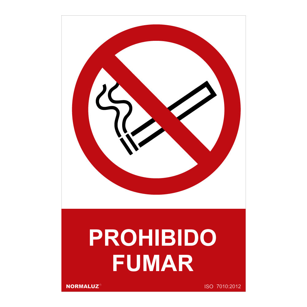 Sinal "prohibido fumar" (pvc 0,7mm) 30x40cm normaluz_0