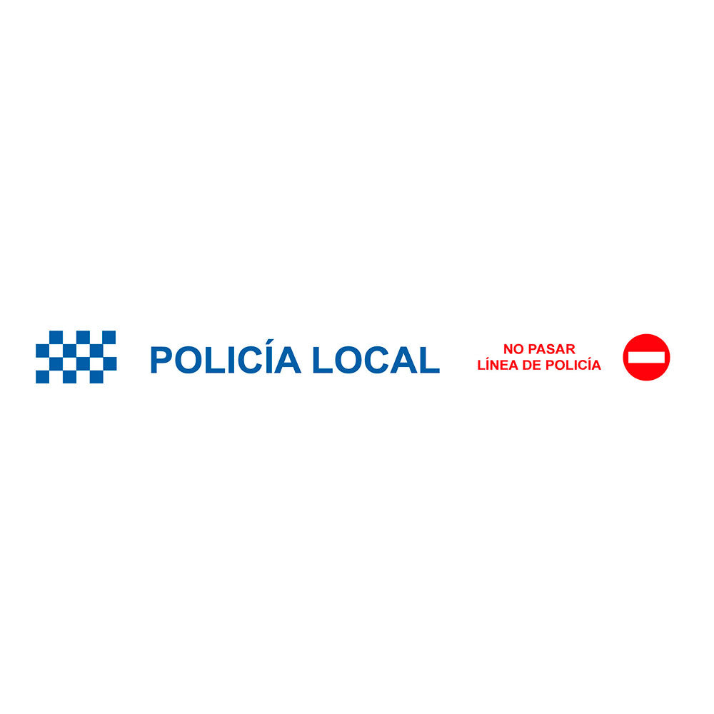Fita de sinalizaÃ§Ã£o "policÃ­a local no pasar lÃ­nea de policÃ­a", 75 mm x 0,05 mm x 200 m_0