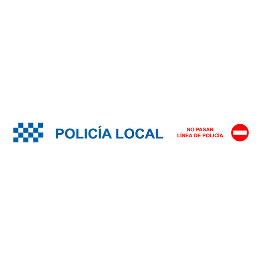 Fita de sinalizaÃ§Ã£o "policÃ­a local no pasar lÃ­nea de policÃ­a", 75 mm x 0,05 mm x 200 m_0