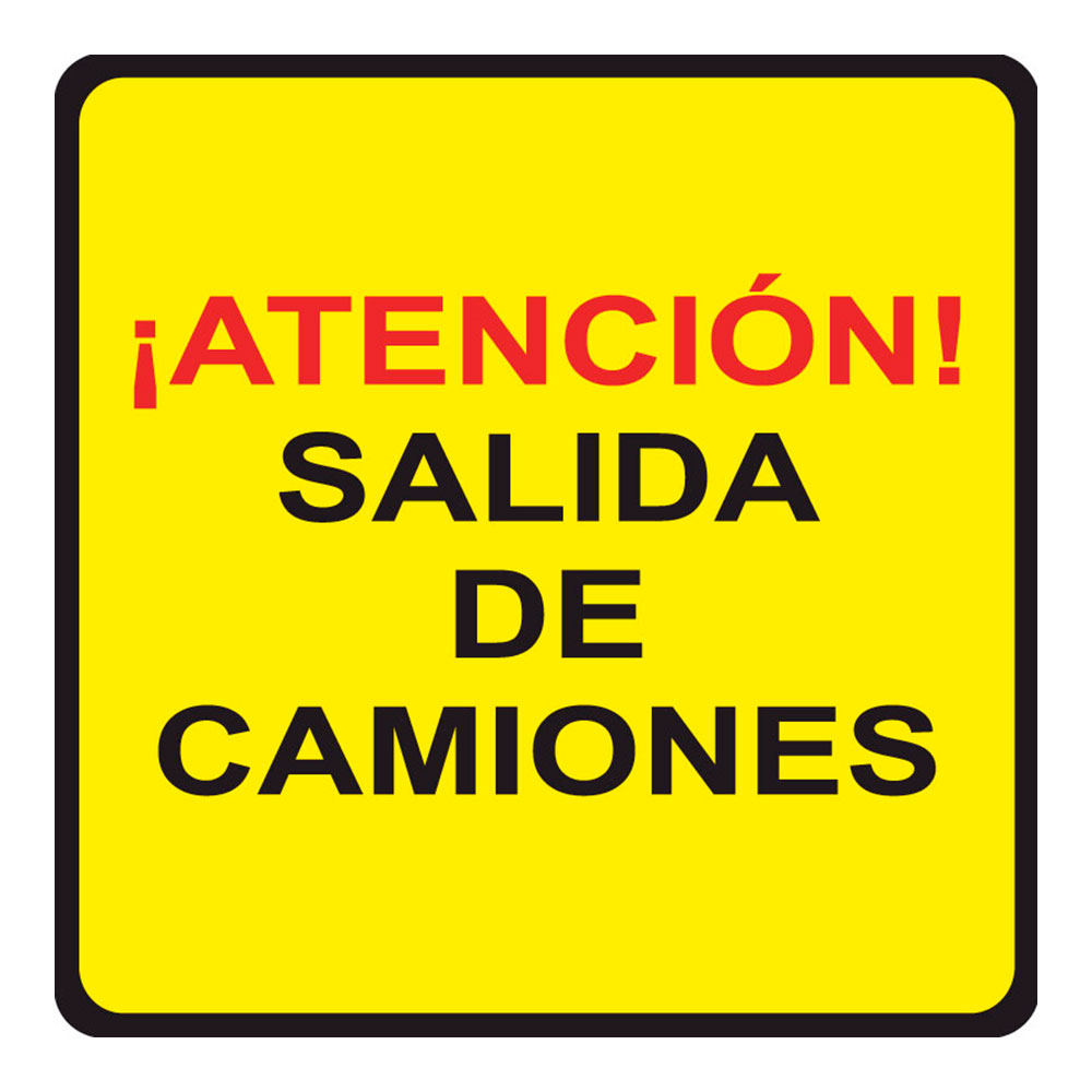 Sinal de trÃ¢nsito "salida camiones", pvc, 70 x 50 cm_0