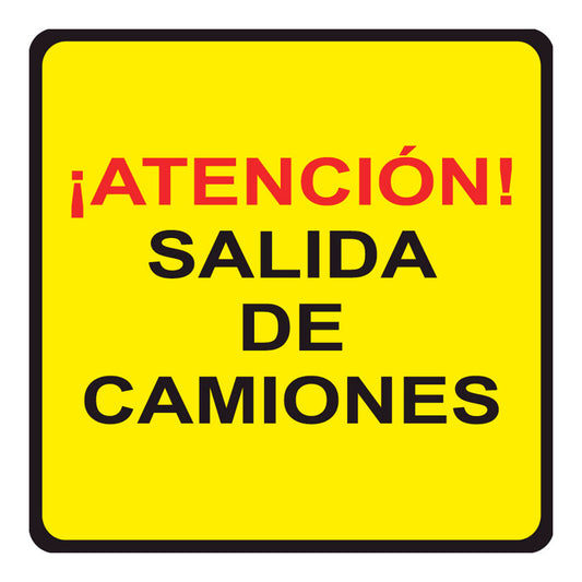 Sinal de trÃ¢nsito "salida camiones", pvc, 70 x 50 cm_0
