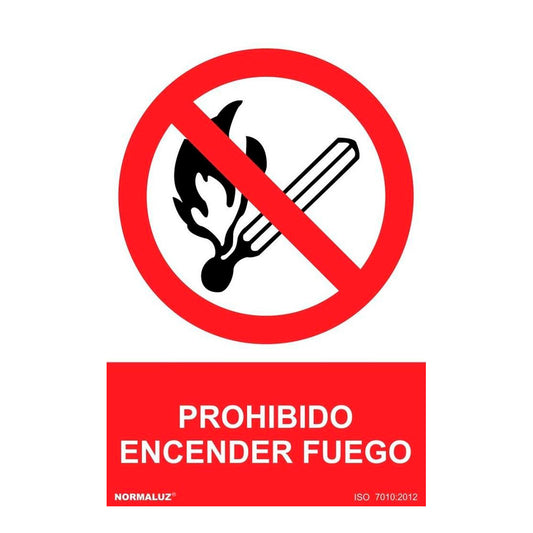 Sinal "prohibido encender fuego", pvc, 30 x 40 cm_0