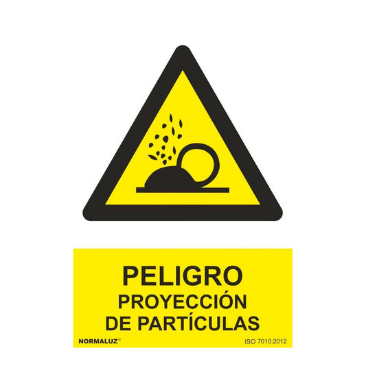 Sinal "peligro proyecciÃ³n de partÃ­culas", pvc, 21 x 30 cm_0