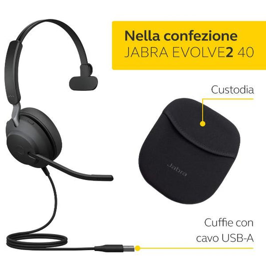 24189-899-999 - JABRA EVOLVE2 40 USB-A MS MONO SE_0
