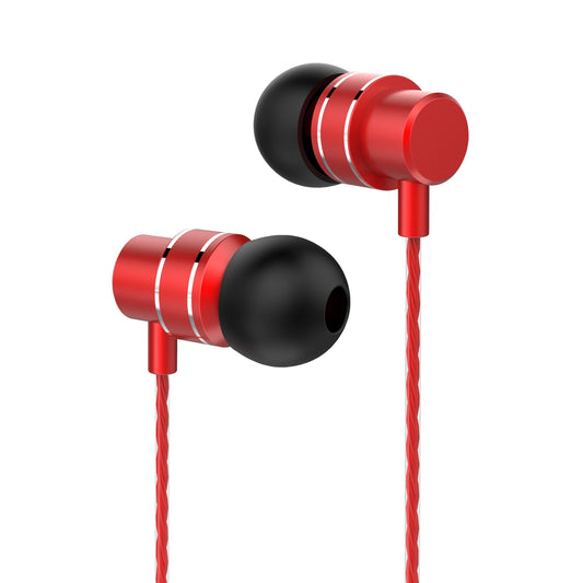 Lenovo HF118 Red Wired Headset with Mic (Deep Bass, Tangle Free Cables, Volume Slider, 3.5mm Gold Pl_0