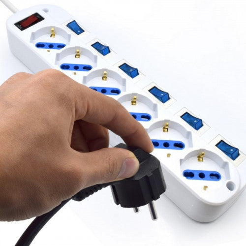 Ewent EW3932-3M limitador de tensión Blanco 6 salidas AC_3