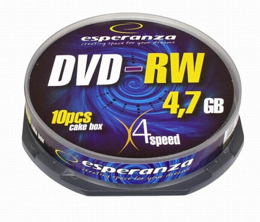 DVD-RW ESPERANZA 4,7GB X4 - CAKE BOX 10 PCS._0