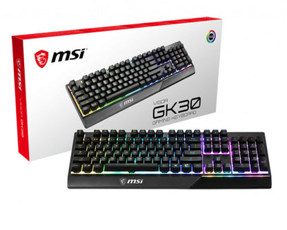 MSI Vigor GK30 teclado USB QWERTY EspaÃ±ol Negro_4
