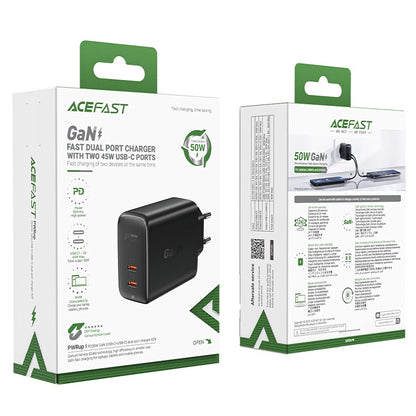 Acefast A29 PD50W GaN (USB-C + USB-C) dual port charger black_5