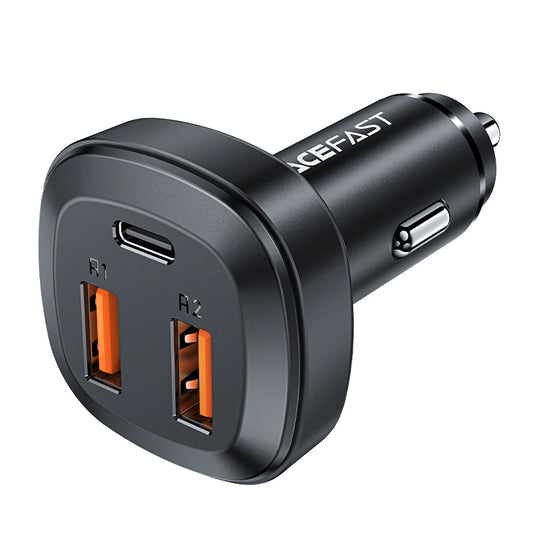 Acefast car charger 66W 2x USB / USB Type C, PPS, Power Delivery, Quick Charge 4.0, AFC, FCP, SCP black (B9)_0