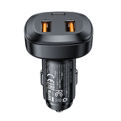 Acefast car charger 66W 2x USB / USB Type C, PPS, Power Delivery, Quick Charge 4.0, AFC, FCP, SCP black (B9)_1