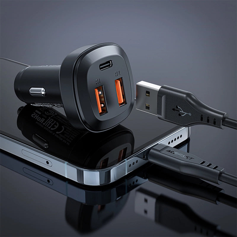 Acefast car charger 66W 2x USB / USB Type C, PPS, Power Delivery, Quick Charge 4.0, AFC, FCP, SCP black (B9)_5