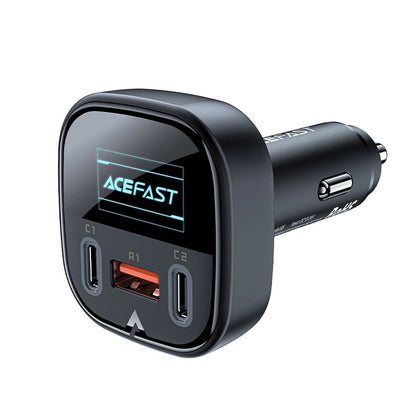 Acefast car charger 101W 2x USB Type C / USB, PPS, Power Delivery, Quick Charge 4.0, AFC, FCP black (B5)_1
