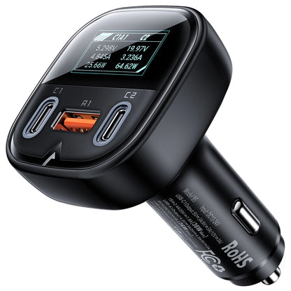 Acefast car charger 101W 2x USB Type C / USB, PPS, Power Delivery, Quick Charge 4.0, AFC, FCP black (B5)_0