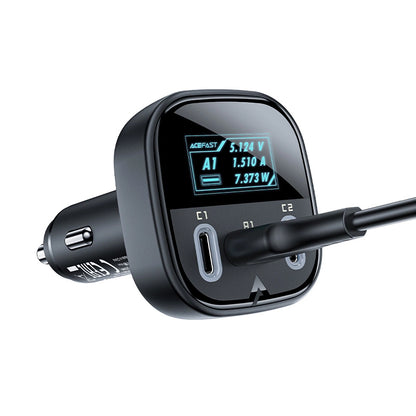 Acefast car charger 101W 2x USB Type C / USB, PPS, Power Delivery, Quick Charge 4.0, AFC, FCP black (B5)_5