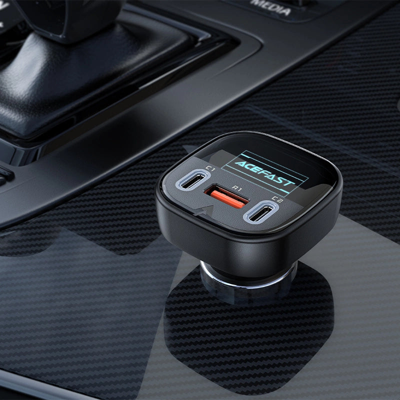 Acefast car charger 101W 2x USB Type C / USB, PPS, Power Delivery, Quick Charge 4.0, AFC, FCP black (B5)_6