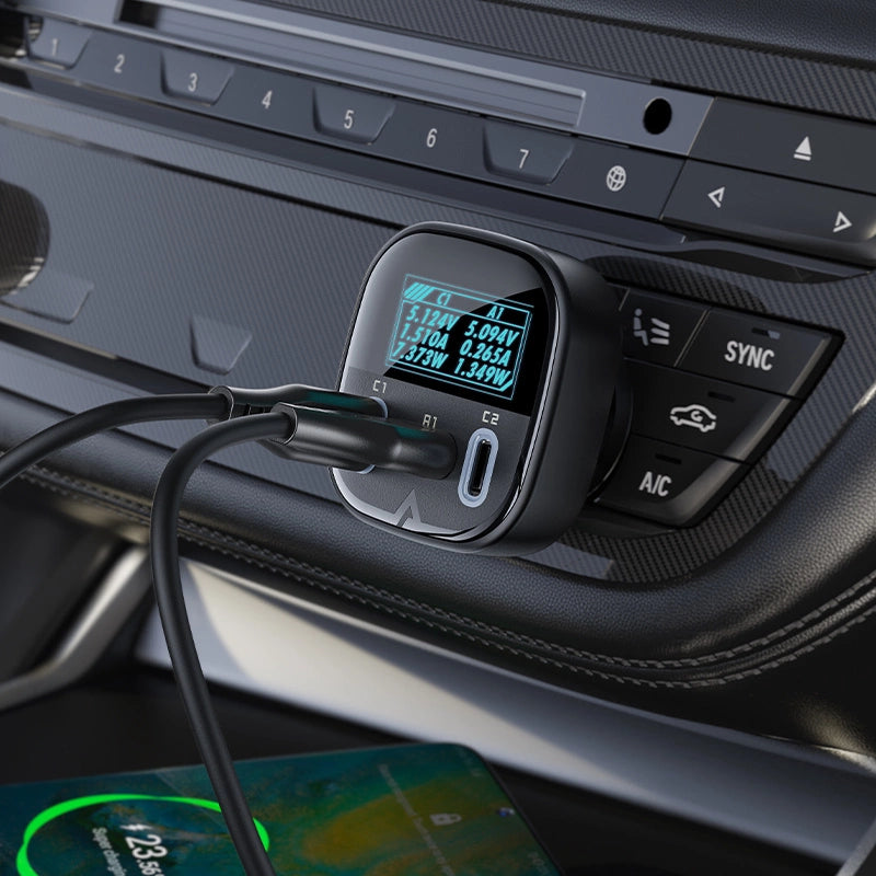 Acefast car charger 101W 2x USB Type C / USB, PPS, Power Delivery, Quick Charge 4.0, AFC, FCP black (B5)_7