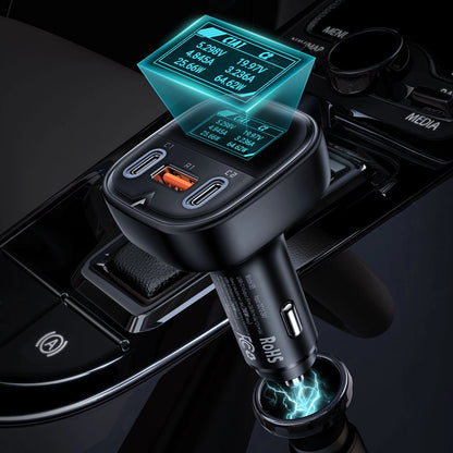 Acefast car charger 101W 2x USB Type C / USB, PPS, Power Delivery, Quick Charge 4.0, AFC, FCP black (B5)_8