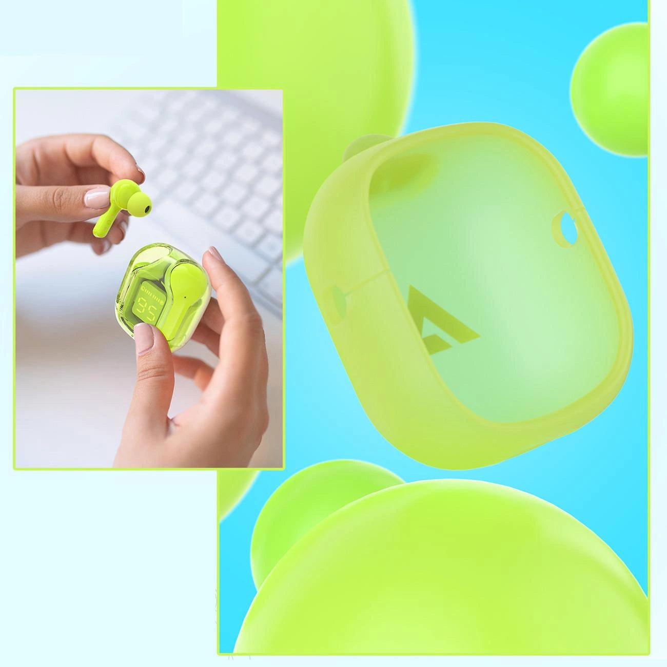 Acefast T6 TWS Bluetooth In-Ear Wireless Headphones - Green_13