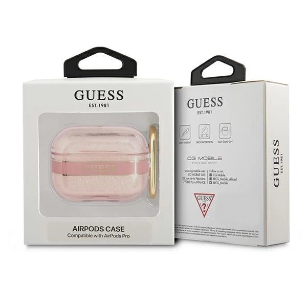 Guess GUAPHHTSP AirPods Pro cover pink/pink Strap Collection_2