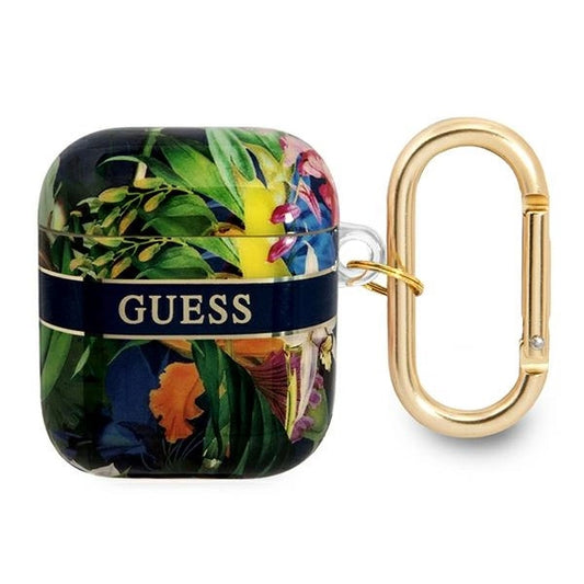 Guess GUA2HHFLB AirPods cover blue/blue Flower Strap Collection_0