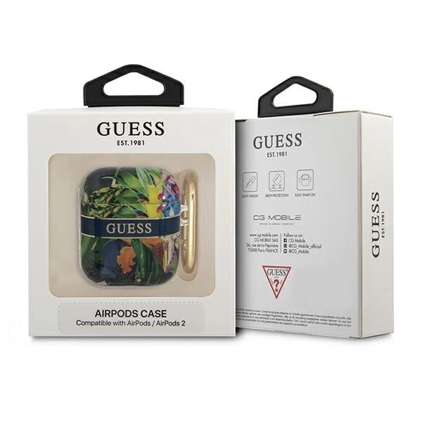 Guess GUA2HHFLB AirPods cover blue/blue Flower Strap Collection_2