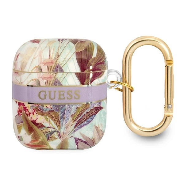 Guess GUA2HHFLU AirPods cover purple/purple Flower Strap Collection_0