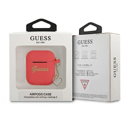 Guess GUA2LSCHSR AirPods cover red/red Silicone Charm Heart Collection_2