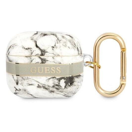 Guess GUA3HCHMAG AirPods 3 cover grey/grey Marble Strap Collection_0