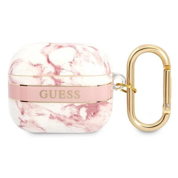 Guess GUA3HCHMAP AirPods 3 cover pink/pink Marble Strap Collection_0